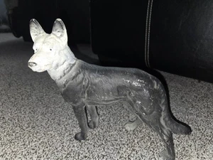 Vintage antiker Hubley Gusseisen Deutscher Schäferhund Türstopper Reproduktion 9 Zoll - Bild 1 von 6