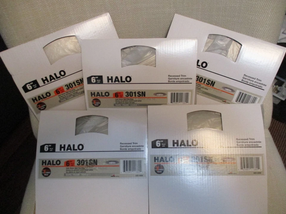 Cooper Lighting Halo 301SN, 6\ Trim Open Satin Nickel