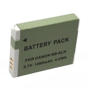 Batería NB-6L NB-6LH 1060 mAh Li-Ion para cámara Canon Powershot SX700 SX270HS - Imagen 1 de 3