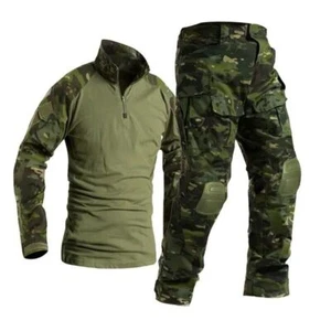 Uniforme Táctico de Combate Militar Ejército Pantalones Chaqueta Set Traje de Paintball Rodilleras - Imagen 1 de 168