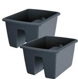 Blumentopf Blumenkasten Balkonkasten Geländerkasten Respana Railing 29 oder 40cm - Bild 1 von 4