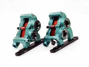Juin Tech ETF 4-Piston Hydraulic Bicycle Brake Calipersfor 160/140mm Turquoise - Foto 1 di 14