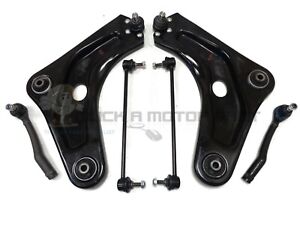 PEUGEOT 207 06-15 FRONT 2 WISHBONE ARMS BALL JOINTS & 2 LINKS & 2 TRACK ROD ENDS