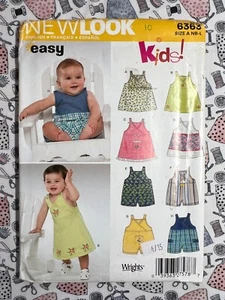 Mono de vestir para bebé New Look patrón de costura 6363 talla recién nacido-L FF SIN CORTAR - Imagen 1 de 2
