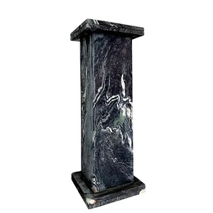 Square Column In Breccia Marble Luana Interior Design Marble Sculpture H 77Cm - Picture 1 of 8