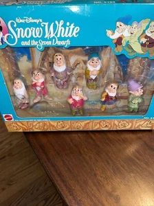 SNOW WHITE & THE SEVEN DWARFS SET Disney COLLECTIBLE FIGURINE Vintage Toy MATTEL - Picture 1 of 12