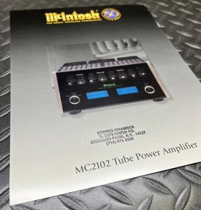 MCINTOSH MC2102 AMPLIFIER: INFORMATIONAL BROCHURE - J01105 - Picture 1 of 4