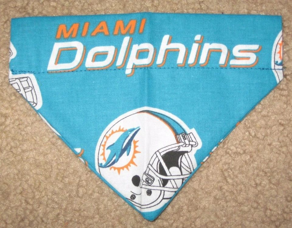 Miami Dolphins Dog Bandana - 5 sizes XS - XL - Image 1 of 1
