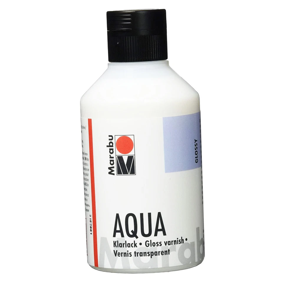 Marabu Acryl Lack Klarlack AQUA 250 ml auf Wasserbasis Bastelarbeiten Servietten