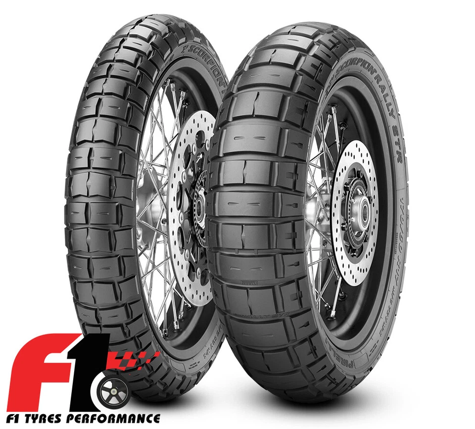 Coppia Gomme Moto Pirelli Scorpion Rally STR 120/70 R17 58H + 160/60 R15 65H [4]