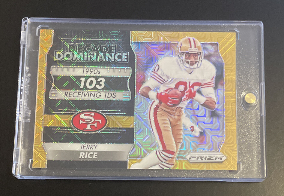 2016 Prizm Jerry Rice Decade Of Dominance Gold Mojo #d 6/10 Prizms #14 49ers