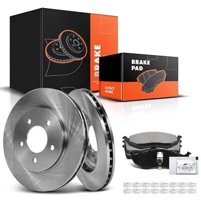 Rotores de disco y pastillas de freno de cerámica para Plymouth Voyager 1996-2000 Chrysler delantero Foto 1 de 4