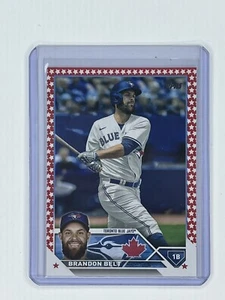 2023 Topps Series 2 Brandon Belt Independence Day #'d /76 Blue Jays - Picture 1 of 3