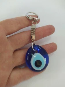 Evil Eye Key Chain Turkish Glass Bead Boho Accessories Charm Goodluck Protector - Picture 1 of 2