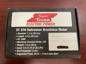 Super Tigre SUPG8030 - Motor ST370 Outrunner BL - 1000kV - New In Box!! - Imagen 1 de 2