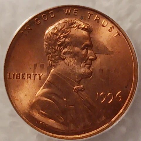 1996 Lincoln Cent MS 65 RED Mint Error BOLD Clashed Dies "JAILHOUSE CENT" GEM BU Cover