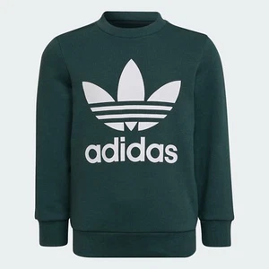 New Adidas Trefoil Hoodie + Pants Set Green/White Kids/Youth Size XS (HK2923) - Picture 1 of 7