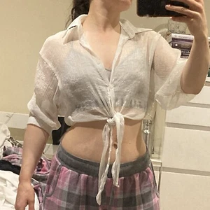 White sheer white crop top - Picture 1 of 4