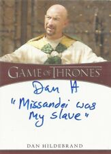 Game of Thrones Iron Ann S2: Dan Hildebrand "Missandei was slave" Autograph Card