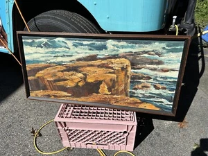 Vintage Expressionism Oil Painting Seascape by William Velmure of Wakefield Mass - Picture 1 of 15