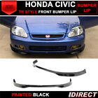 For 99-00 Civic Type-R Bumper Lip Spoiler Painted Gloss Black