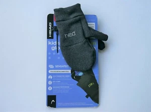 NEW HEAD Kids Touchscreen Phone Gloves Mittens Dark Heather Gray Ages 6-10 Sz M - Picture 1 of 7