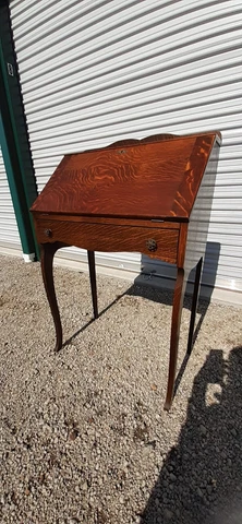 Antique Tiger Oak Secretary, Excellent Cover