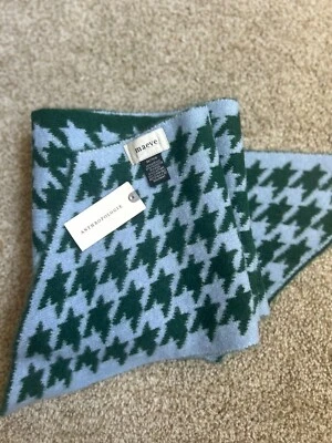 Bufanda de lana estampada verde Anthropology Maeve nueva, nunca usada Foto 1 de 4