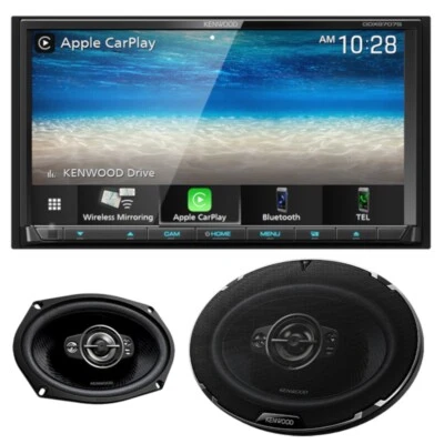 Kenwood DDX9707S 6.95" Touchscreen Multimedia Receiver + 6x9" Coaxial Speakers - Image 1 of 4