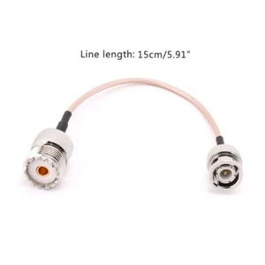 UHF SO239 Female To BNC Male RG316 Pigtail Cable 15cm Radio Coaxial Cabl - Zdjęcie 1 z 8