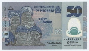 Nigeria 50 Naira 2018 Pick 40.new date UNC Uncirculated Banknote Polymer - Picture 1 of 2