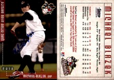 Michael Blazek Signed 2010 Grandstand Quad Cities River Bandits Auto