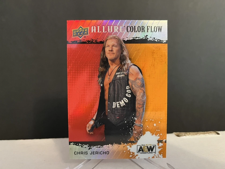 2022 AEW Upper Deck Chris Jericho #R-47 Red/Orange Color Flow Parallel Card - Image 1 of 1