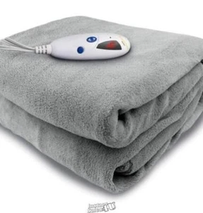 Blankets Micro Plush Electric Heated Blanket with Digital Controller Throw, Grey - Picture 1 of 2