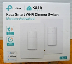 Kasa Smart Motion Sensor Switch, Dimmer Light Switch, 2.4GHz Wi-Fi, White 2-Pack - Picture 1 of 4