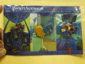 Ansett Australia Sydney 2000 Olympic Games 3 x Mascots Pin Set (Postage Incl) - Picture 1 of 1