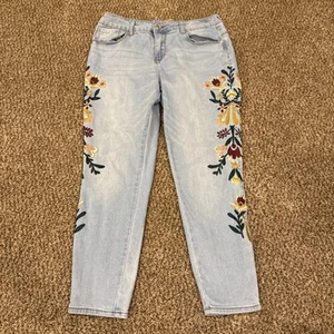 sandpiper women embroidered jeans 14p light wash boho floral 29x24 - Bild 1 von 9