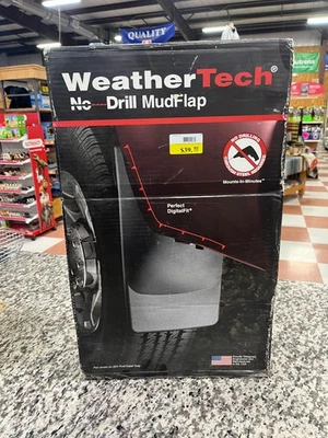 MudFlaps sem perfuração WeatherTech - 110020 - Preto Ford Super Duty F-250/F-350 - Imagem 1 de 4