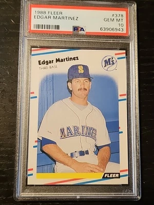 Fleer 1988 - Edgar Martinez #378 (RC) PSA 10 Foto 1 de 2
