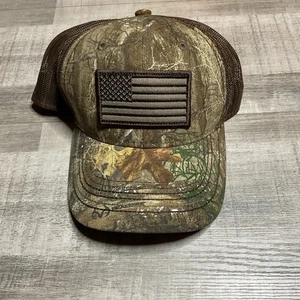 Outdoor Cap Hat Strapback Green Brown Camo Print Trucker Mesh Hiker Hiking Mens - Picture 1 of 5