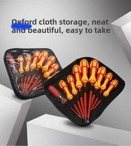 Magnetic Screwdriver Screwdriver Set Insulated Phillips Slotted Bits Electrician - Picture 1 of 16