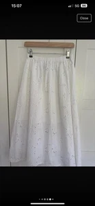 Broiderie Anglaise Skirt Midi Size S H&M Brand New - Picture 1 of 14