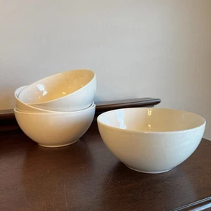 4 - Thomson Pottery Branco White 6” Cereal, Soup Bowls “Quadro” - No Rim - Picture 1 of 6