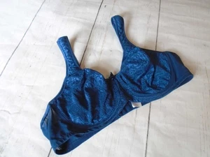 42B Blau Nylon Spitze Ungefüttert Bügel Damen Breezies Minimizer BH 42B - Bild 1 von 5