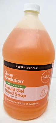 Clean Revolution Jabón de Manos Gel Líquido Antibacteriano Naranja Fresco 128oz Foto 1 de 4