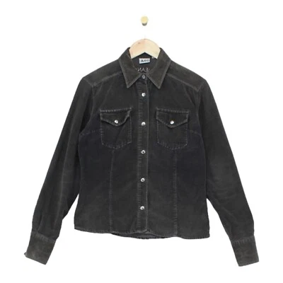 Camisa Western Vintage D&G Gamuza Gris Hecha en Italia Para Mujer Talla S Foto 1 de 4