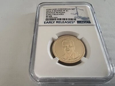 2016-S RONALD REAGAN COIN & CHRONILES  EARLY RELEASE NGC PF69 "BLUE LABEL" - Image 1 of 4