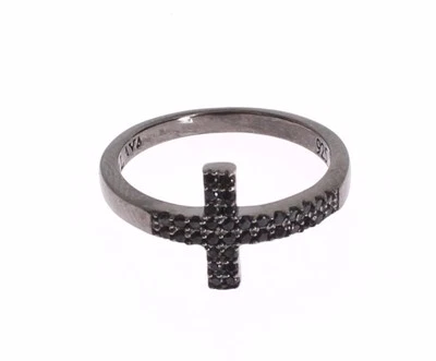 Anillo NIALAYA Auténtico Mujer Negro Circonita cúbica Cruz Rodio 925 ANILLO_043 s. US7 precio de venta sugerido por el fabricante $160 Foto 1 de 4