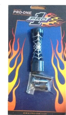 Clavija de palanca de cambios/puntera de cambio negra diseño de tela de araña Pro One EE. UU. Harley Dyna Softail Foto 1 de 4