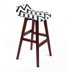 Nuevo! Moderno Lo Espalda Madera Chevron Taburete De BAR - 28.5" Barra / - Imagen 1 de 4